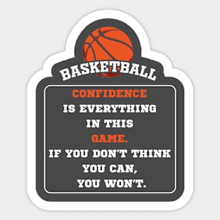 Basketball Lover Quote Art Sticker